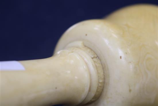 A late Victorian ivory handled silver presentation trowel and mounted ivory mallet, related to the foundation stone laying